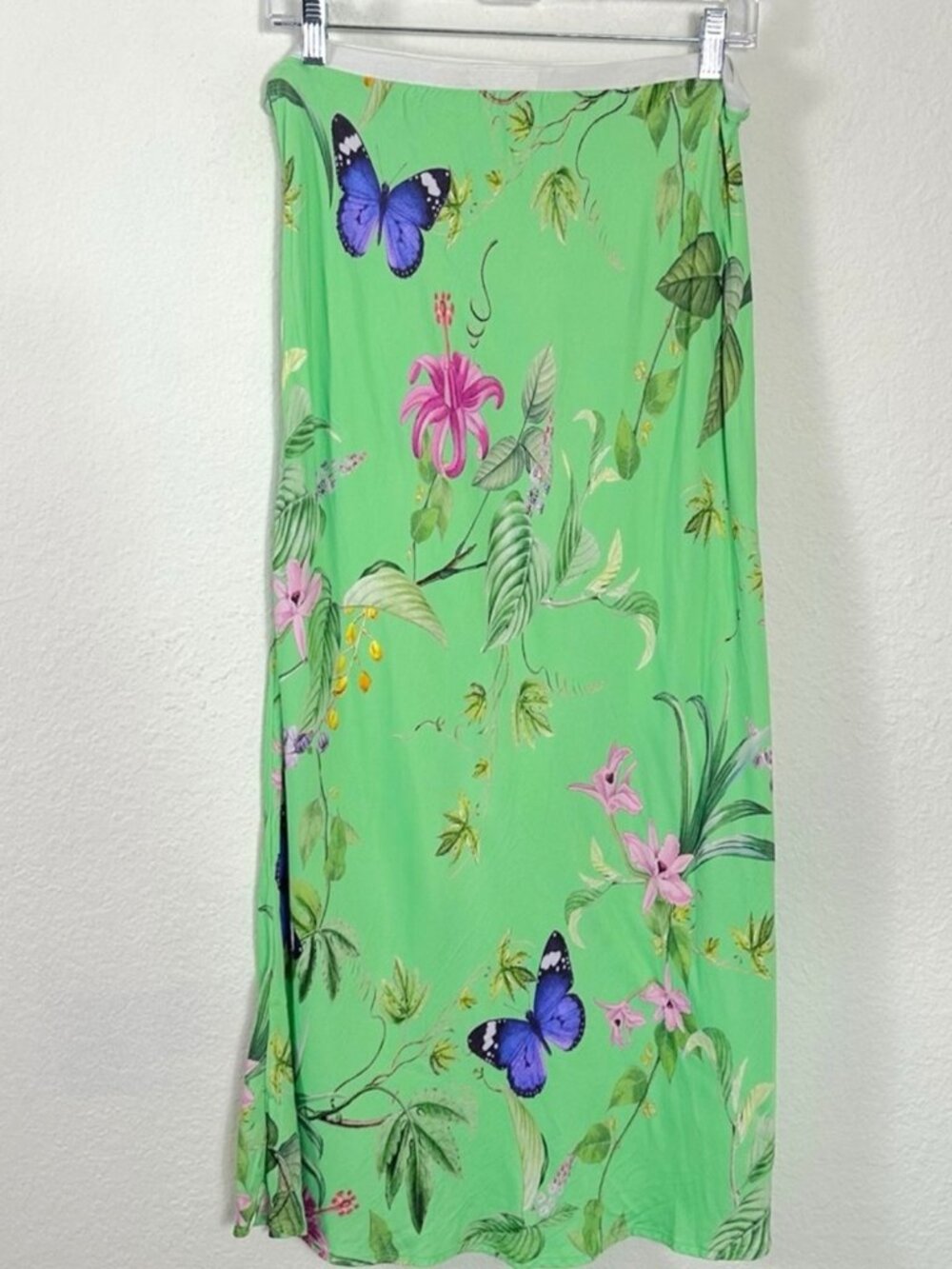 Anthropologie The Tilda Midi Slip Skirt Floral Butterfly Print Y2K 90s Small - Picture 7 of 12